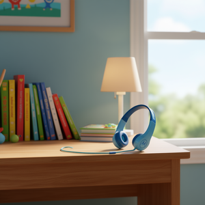 Audífonos Motorola Squads 200 para Niños, Azules, con Cable, Sobre la Oreja, Control de Volumen Seguro para Niños - Product Image 3