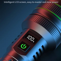 Lampe torche tactique LED laser blanche super lumineuse 1000 lumens rechargeable par USB, haute puissance, 26650, IP65, corps en alliage d'aluminium, camping
