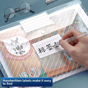 A4 Transparent PP <b>File</b> Bag Wholesale Plastic Exam Paper Data <b>Storage</b> Can Be Printed Logo Office Stationery Supplies - Product Image 2