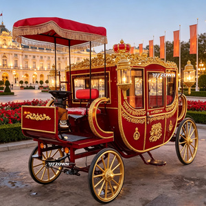 Magnifique calèche royale finie à la main avec décoration de lampe délicate pour les mariages, les visites touristiques, les événements en plein air - Product Image 1