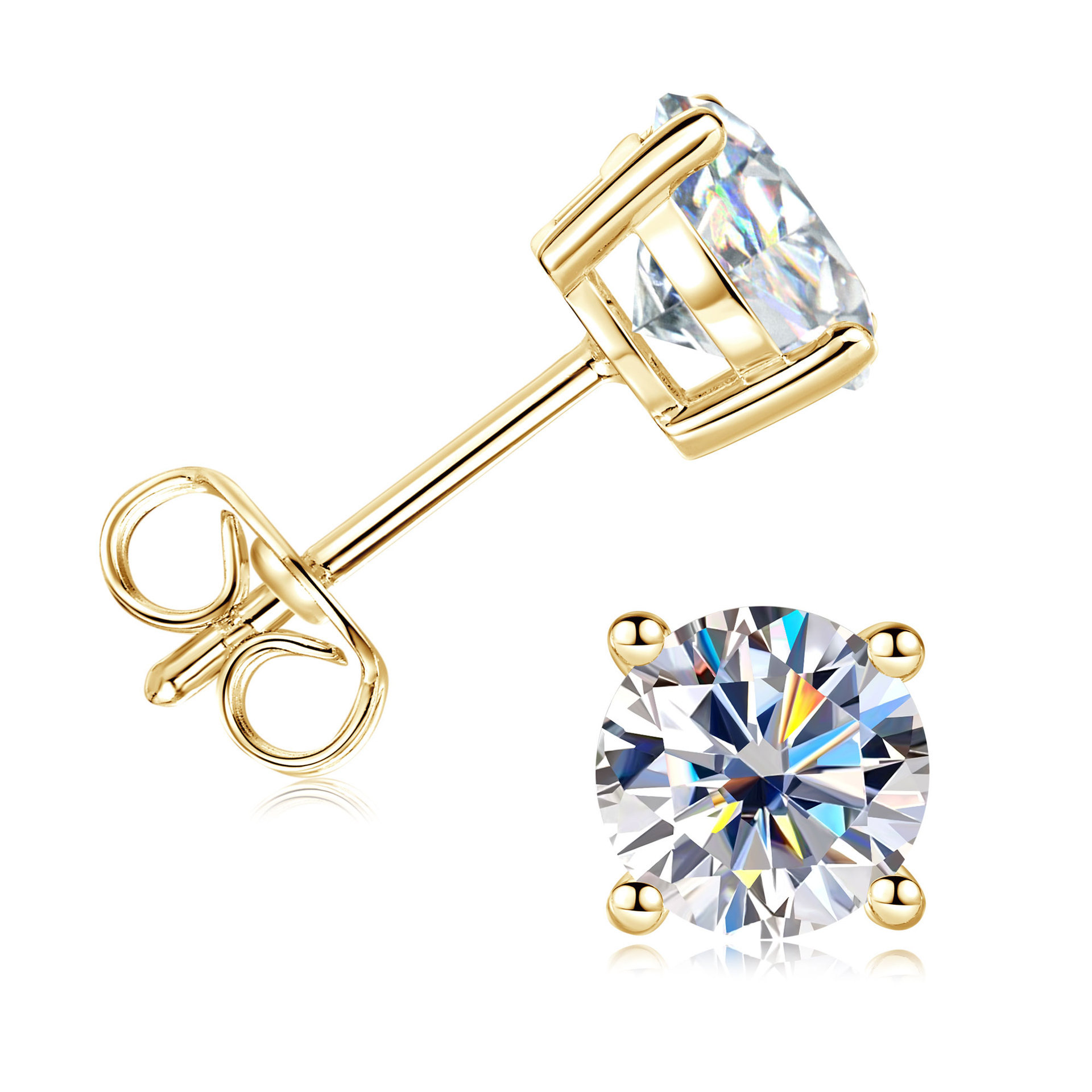 Moissanite+GRA Certificate-Gold