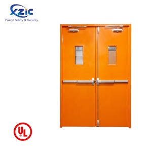 <span class=keywords><strong>Porte</strong></span> Tagliafuoco in Acciaio a Doppia Anta per Scuole con Maniglia a Barra di Spinta - Product Image 2
