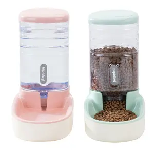Automatic Pet Feeder Cat Water Fountain Cat Dog Bowl Water Feed Combined Storage Barrel