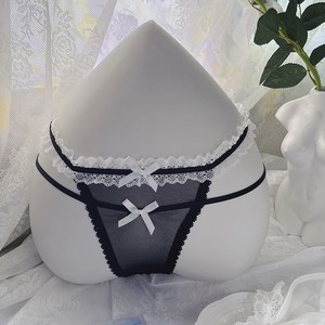 Nouvelles culottes sexy de style européen et américain pour femmes, culottes string semi-couvrantes à taille basse en maille transparente, ajustées aux hanches - Product Image 4