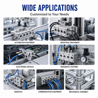 Bloc de connexion en aluminium CNC de précision sur mesure pour équipements industriels, systèmes pneumatiques et assemblages mécaniques