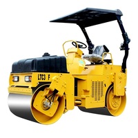 Compacteur routier vibrant à double tambour de 3 tonnes, diesel, Changchai, entièrement hydraulique, avec pompe et moteur pour le compactage du sol, utilisation en tandem