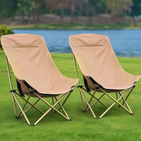 Chaise pliante de camping d'extérieur, Chaise lune, Table pliante Egg Roll, Chaise d'extérieur portable à dossier haut, Chaise pour stand de marché nocturne