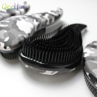 Brosse démêlante douce de haute qualité en gros, brosse démêlante à impression par transfert, peignes à cheveux personnalisés avec logo pour femmes