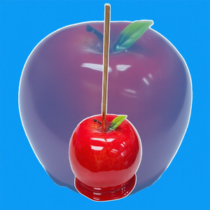 Toffee Apple with Stick Display Cute Red Apples Model Food Display Plastic Crafts Product - Product Image 4