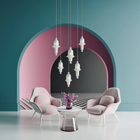 Lampe suspendue en verre artisanal en forme de cloche moderne pour la maison, la villa, l'hôtel, la salle à manger, l'îlot de cuisine