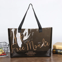 Personnaliser direct magique gelée net célébrité cadeau ins haute qualité nouveau camp transparent pvc laser fourre-tout vêtements sac sacs à provisions