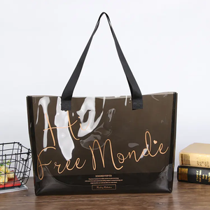 Personnaliser direct magique gelée net célébrité cadeau ins haute qualité nouveau camp transparent pvc laser fourre-tout vêtements sac sacs à provisions - Product Image 3