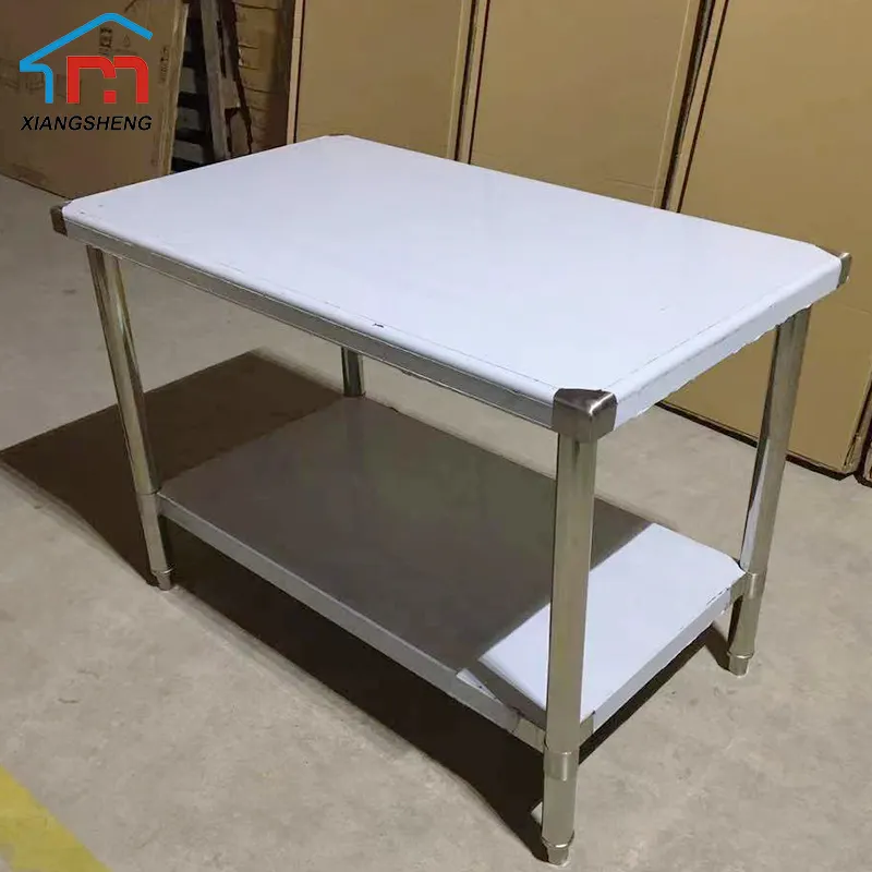 Premium quality stainless steel commercial kitchen industrial work table