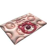 Tapis de salle de bain 3D de haute qualité fabriqué à la machine, antidérapant, absorbant l'eau