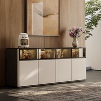 Aparador Moderno Minimalista para Sala de Estar, Mueble de Almacenamiento Multicompartimento con Cajones