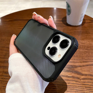 Pour <span class=keywords><strong>iPhone</strong></span> 14 Coque de té<span class=keywords><strong>l</strong></span>éphone antichoc en fibre de carbone pour <span class=keywords><strong>iPhone</strong></span> 13 12 Mini 11 15 Pro Max 7 <span class=keywords><strong>8</strong></span> Matte Bumper Transparent Armor Cover - Product Image 4