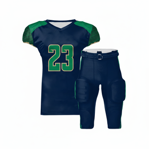 Nouvel ensemble d'uniformes de football américain personnalisés pour jeunes, respirant, avec logo imprimé, conception complète, vente en gros OEM - Product Image 1