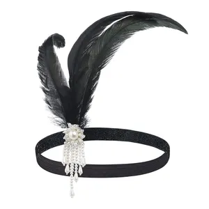 Nicro perla diadema collar pulsera cigarrillo titular niñas nupcial Cosplay despedida de soltera Favor 20s boda Flapper gran Gatsby - Product Image 3