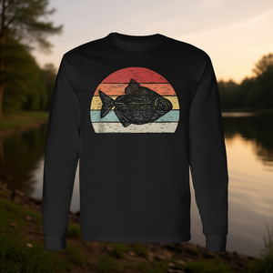 T-shirt vintage rétro à manches longues motif dollar argenté, débardeur élégant pour aquarium, article promotionnel stylé - Product Image 3