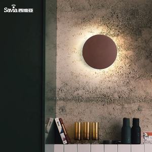 サビアモダン屋内LED 16Wアルミ丸型ウォールマウントランプ廊下通路バルコニー背景ガーデンウォールライト屋外IP44 - Product Image 5