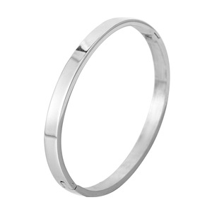 Pulsera unisex de acero de titanio, diseño minimalista, acabado pulido para uso diario - Product Image 5