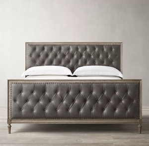 <strong>Modern</strong> Luxury Solid Oak Wood <strong>Single</strong> Double Hotel <strong>Bed</strong> Bedroom Furniture Platform Queen King Size <strong>Beds</strong> - Product Image 5