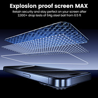 Lot de 1, 2 ou 3 protections d'écran en verre trempé anti-rayures avec logo personnalisé pour iPhone Xs Xr 11 12 13 14 15 16 Pro Max Ailun Glass