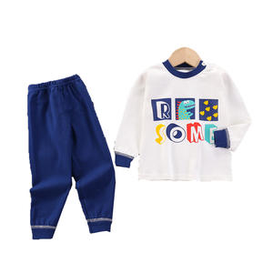Hot Sale Long Sleeves Home Wear Boys <b>Suits</b> Children Clothes Kids 100% Cotton <b>Pyjamas</b> - Product Image 5