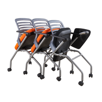Tendance 2026 : Chaise de formation mobile Agile Mesh avec roulettes, sièges empilables peu encombrants avec roulettes pour le travail collaboratif