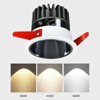 Plafonnier LED encastré réglable AC110V AC220V SMD 4000K 6000K, lampes de plafond rondes 7W 12W, spots encastrés