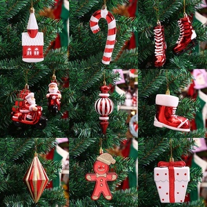 Fournisseur de décorations de Noël YY, Père Noël en verre soufflé à la main avec boîte cadeau, ornements suspendus, décorations de fête - Product Image 2