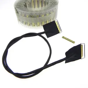 Custom micro coaxial 36AWG 40AWG wire to I-pex 20737 connector 30pin EDP LVDS LCD cable