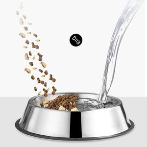 Mangkuk anjing Anti karat, mangkuk anjing Anti selip, mangkuk hewan peliharaan mewah, mangkuk anjing Stainless Steel - Product Image 1