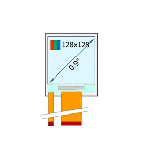 COM09H0M03ULX Ortustech原装0.9英寸薄膜晶体管液晶显示器128x128手持式掌上电脑半透反射液晶面板