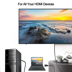 Giá Rẻ Tùy Chỉnh 1M Đen Tốc Độ Cao 3D 4K Bện Nam Đến Nam HDMI V1.4 Cáp Kết Nối Máy Tính TV Box Cho Gia Đình - Product Image 6