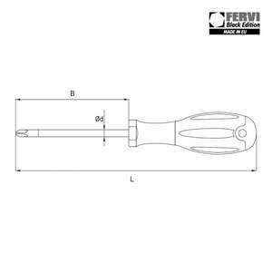 FERVI - BE51/1080 Destornilladores de punto cruzado-EAN 8012667304096 DESTORNILLADORES DE PUNTA CRUZ - Product Image 2
