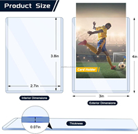 Porte-cartes de visite personnalisé en PVC 35PT, protège-cartes Top Loader 3x4, pochettes de protection Premium 35pt, lot de 25 Toploaders, lot de 100 Toploaders
