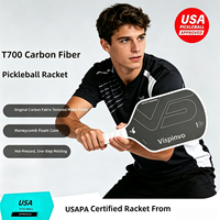 Raquette de pickleball en fibre de carbone T700 avec noyau en nid d'abeille, épaisseur 16 mm, certifiée USAPA, pour tournois professionnels, personnalisation disponible