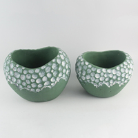 Chine fournisseur bon marché extérieur vert succulent bureau à domicile unique pots de fleurs et jardinières en ciment à vendre