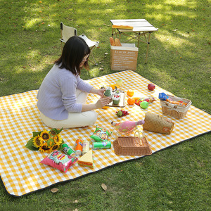 Xinda Outdoor Picnic Mat Rectangular PVC Waterproof Moistureproof Camping <b>Tablecloth</b> For Spring Outing Multi-person Use - Product Image 1