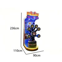 Machine de boxe musicale murale à 7 pads pour un score intelligent, idéale pour les salles de sport et les arcades, construction en métal et plastique, prise en charge de l'anglais
