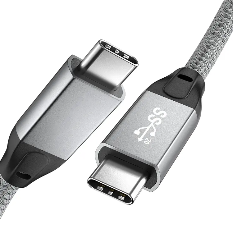 Usb 3.2 Cable ULT-unite Hot Seller USB 3.2 Gen 2x2 Type C Cable 20Gbps 5A 100W USB C To USB C Cable 0.5m 1m 1.5m 2m 3m With E-Marker Chip