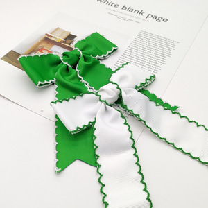 Aksesoris Anak Grosir Custom Daou, Pita Grosgrain Bergaris Yoke-edge, Jepit Rambut Buaya Buatan Tangan untuk Bayi dan Anak Perempuan - Product Image 4
