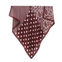 Syal Persegi Sutra Imitasi Wanita 90Cm Syal Satin Cetak Tambal Sulam Paisley Polka Dot Syal Kepala Modis Selendang Leher Pakaian Sehari-hari
