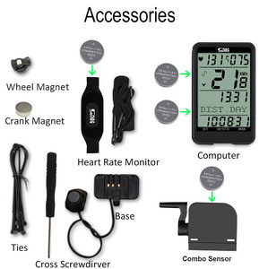 Sunding không dây xe đạp máy tính với không dây Heart Rate <span class=keywords><strong>Monitor</strong></span> - Product Image 3