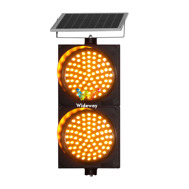 High Brightness Road Construction Strobe 300mm Yellow Solar Flash Warning Light