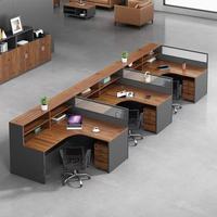 Ensemble chaise de bureau et table de réunion style écran, table de réunion moderne en bois MDF durable pour 4/6 personnes, poste de travail double pour bureau