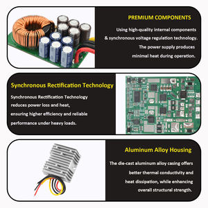 Optimisé pour la bande de LED <span class=keywords><strong>Convertisseur</strong></span> de DC-DC à réponse transitoire <span class=keywords><strong>rapide</strong></span> sans scintillement Sortie 12V 15A avec entrée 9-36V 12V 24V - Product Image 6