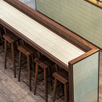 Vitrine de présentation en verre rétro personnalisée pour café, îlot de présentation en bois pour desserts, étagère de boulangerie, comptoir de bar, mobilier design