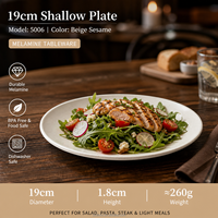 Assiette creuse plate orientale de luxe personnalisée en mélamine marbrée ivoire de 19 cm, non toxique, idéale pour le camping, les salades et les desserts